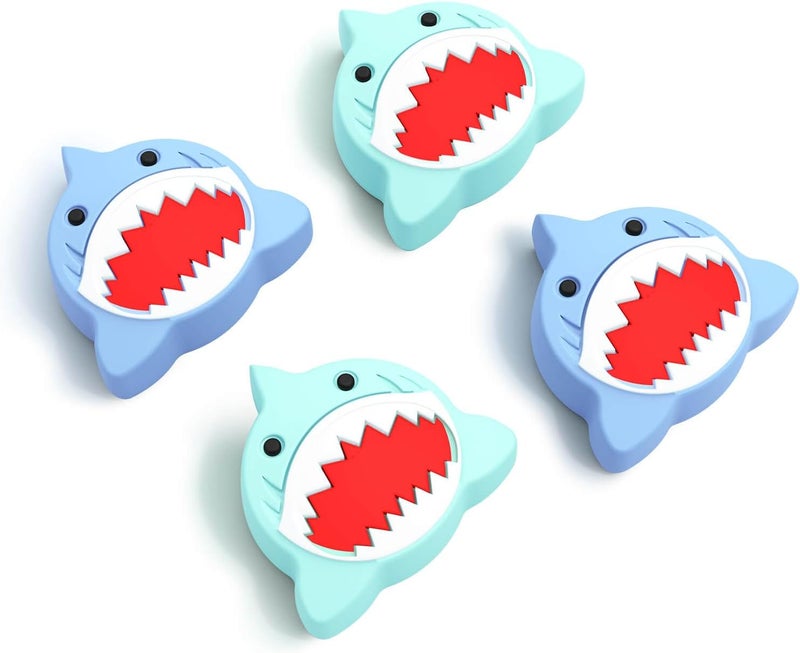 Jemdo Thumb Grips Compatible with Nintendo Switch 2 (2025) – 4pcs Blue Shark Design Silicone Joystick Caps, Comfortable Controller Stick Gifts for Kids & Gamers - Image 1